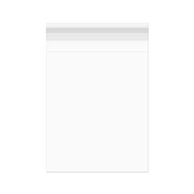 Sachet plastique plat grand format 21x25,7cm Refermable par Rabat Adhésif (100 pièces) [B108S]