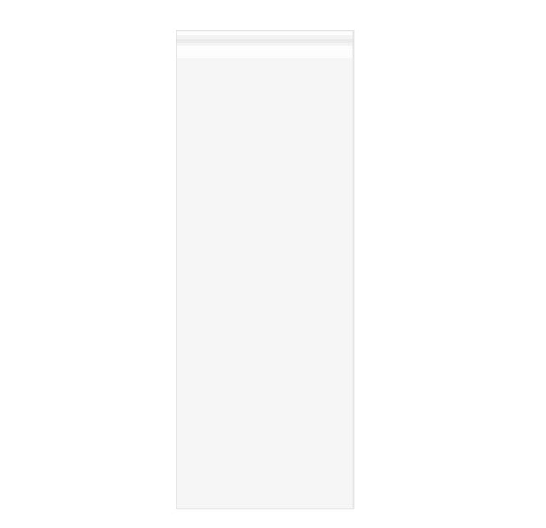 Sachet plastique plat grand format 44,3x112,4cm Refermable par Rabat Adhésif (100 pièces) [B17]