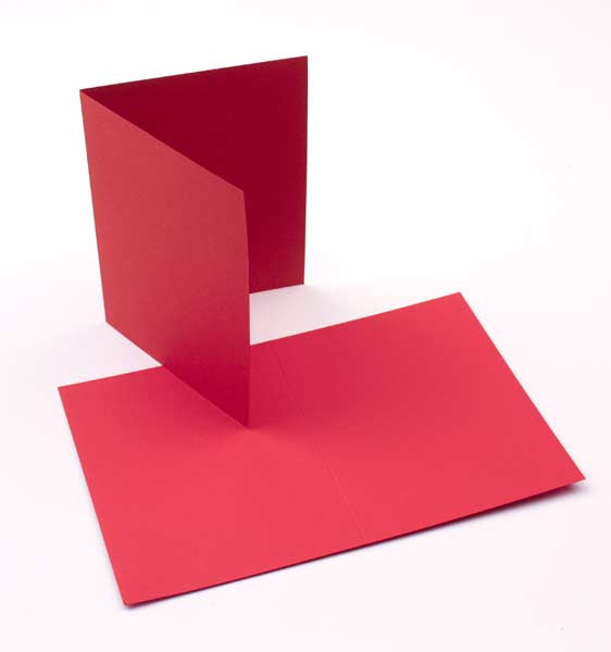 Carte "Basis" Vierge Rouge 17.8 x 12.4cm (50 pièces) [PC018]