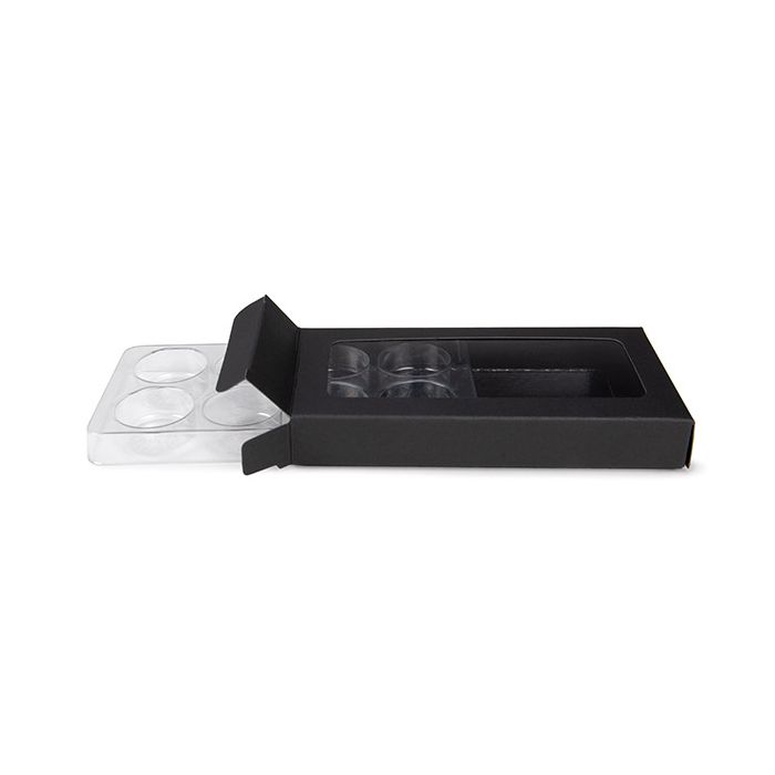 Black Kraft Artisan Candy Box Set, Round Insert 7x2.1x13.8 cm