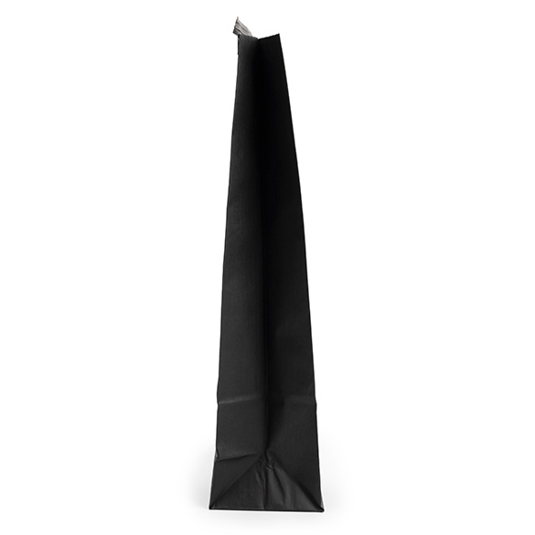 Sac kraft noir avec fermeture tin-tie et fenêtre 10,8x6,4x26,7 cm (100 pcs) [TTW2B]