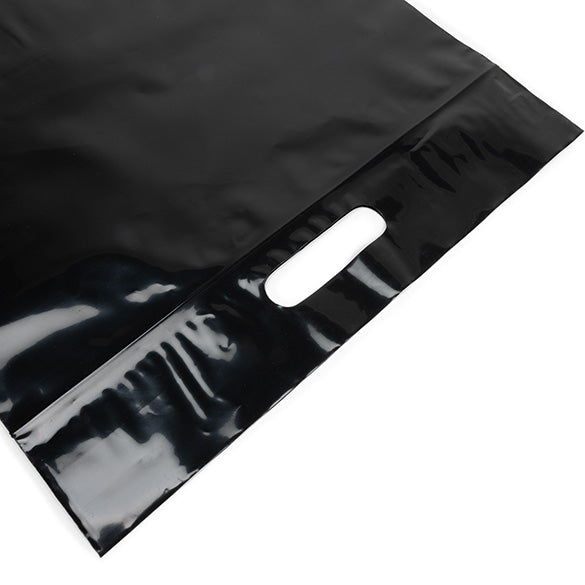 Sachet noirs à zip avec poignée s 22,9x8,2x18,4cm (100 Pièces) [ZH13BK5] LIQUIDATION