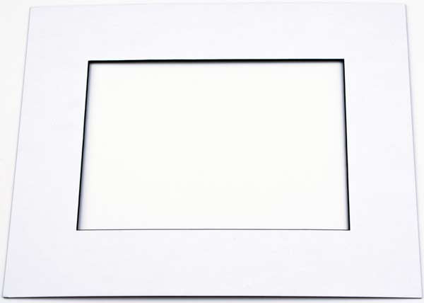 Passe partout Blanc/Noir 17 x 47cm pour le découpage intérieur. 45.7 x 61.0cm (10 Pièces) [MS20206]