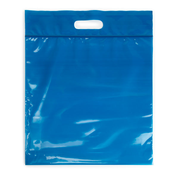 Sachet bleu à zip avec poignée s 22,9x8,2x18,4cm (100 Pièces) [ZH13BL5] LIQUIDATION