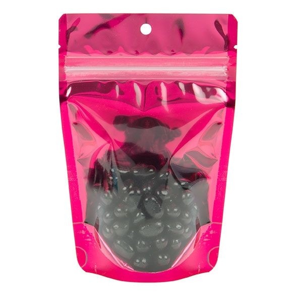 Doypack avec dos fuschia 10.2x6x15.2cm | 57g (100 pièces) [ZBGB2FS]