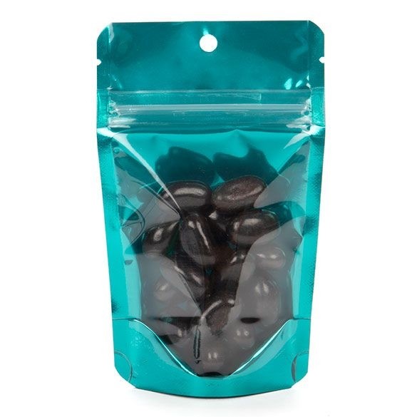 Doypack avec dos Bleu sarcelle 8x5x13cm | 28g (100 pièces) [ZBGB1TL]
