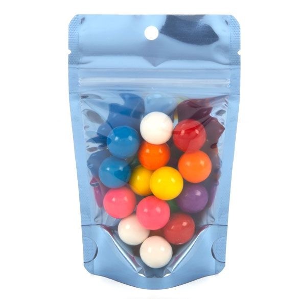 Doypack avec dos Bleu brillant 10.2x6x15.2cm | 57g (100 pièces) [ZBGB2BL]