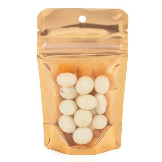 Doypack avec dos orange brillant 8x5x13cm | 28g (100 pièces) [ZBGB1PC]