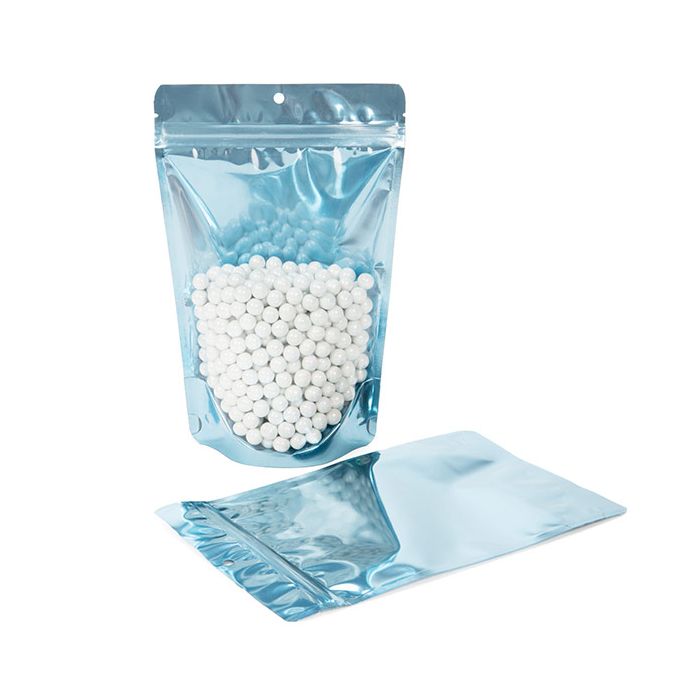 Doypack Bleu brillant 15x9x23cm Trou de suspension (100 pièces) [ZBGB7BL]