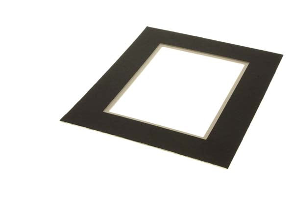 Double Passe Partout Noir/Blanc. 19 x 24cm pour le découpage intérieur. 27.9 x 35.6cm (10 Pièces) [MD20158]