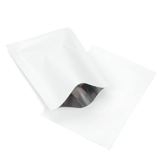Sachet à usage unique blanc mat, 10.2x12.7cm - 100 pièces