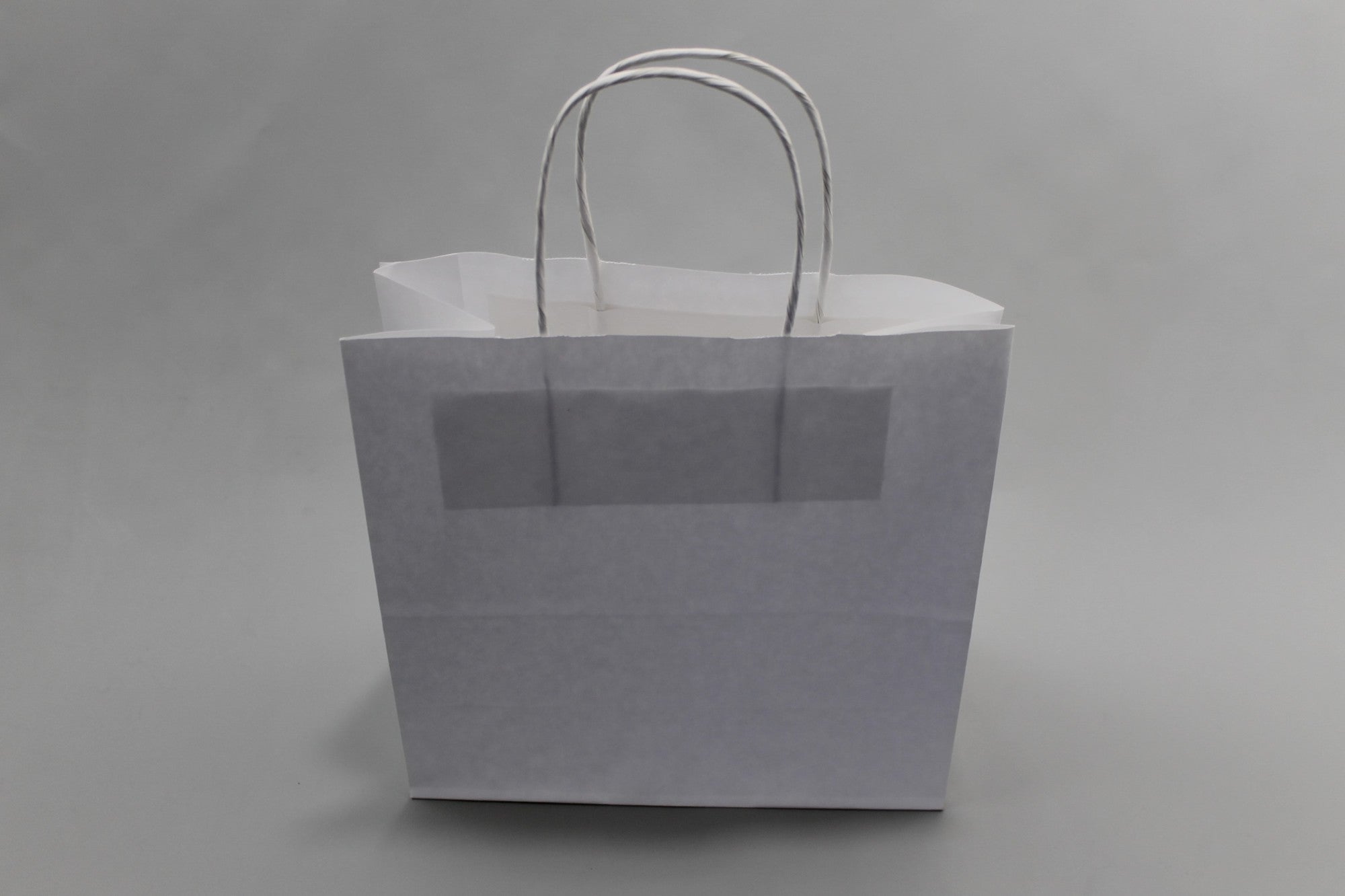 Sac Poignées Papier Blanc 22x10x31cm Kraft 90 g/m2 avec Poignées Torsadées (50 pièces) [PAMW2231]