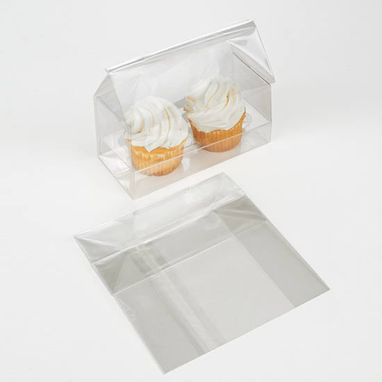 Sachets à Cupcake pour doubles minis cupcakes 12.7x5.7x12.7cm (100 pièces) [CBG8]