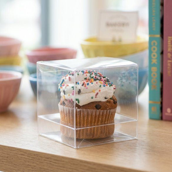 Boites Jumbo à Cupcake pour gros cupcake 10.2 x 10.2 x 10.2cm (100 pièces) [CBS208]