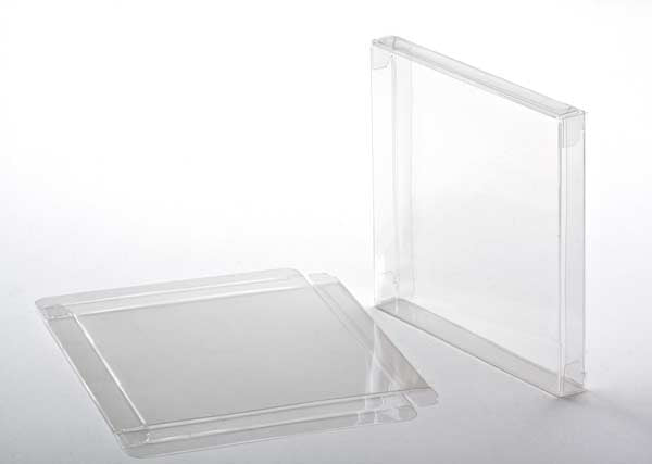 Boites cadeau plastique à transparence cristalline 14.2x1.6x11.6cm (25 pièces) [FPB12]