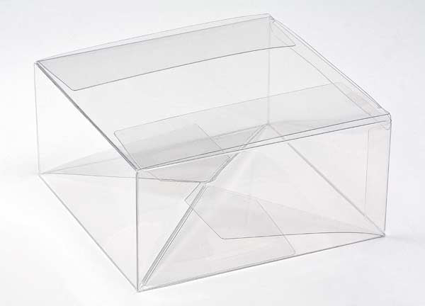 Boîtier cadeau à transparence cristalline avec fond pop up 15.9 x 15.9 x 7.6cm (25 Pièces) [PLB173]