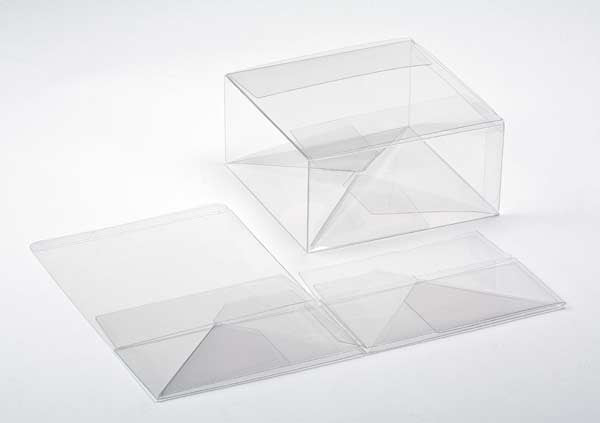 Boîtier cadeau à transparence cristalline avec fond pop up 15.9 x 15.9 x 7.6cm (25 Pièces) [PLB173]