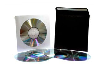 CDS1 Pochette papier blanche avec fenêtre pour CD-DVD 12,5 x 12,5 cm. (50 pièces)