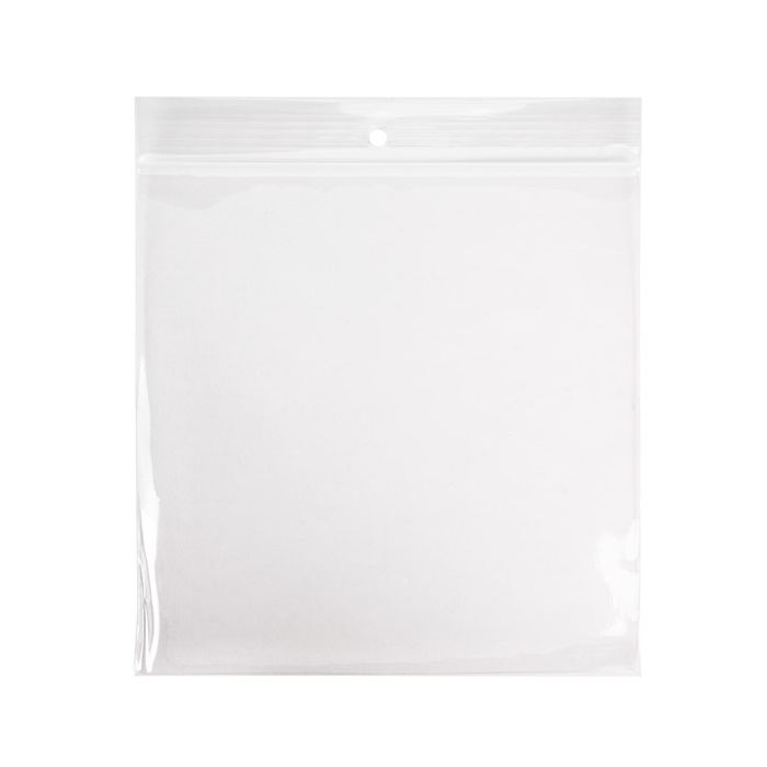 Sachet Zip Avec Trou Rond 15,2x15,2 cm PE 100 microns (100 pièces) [CEZ4R66]