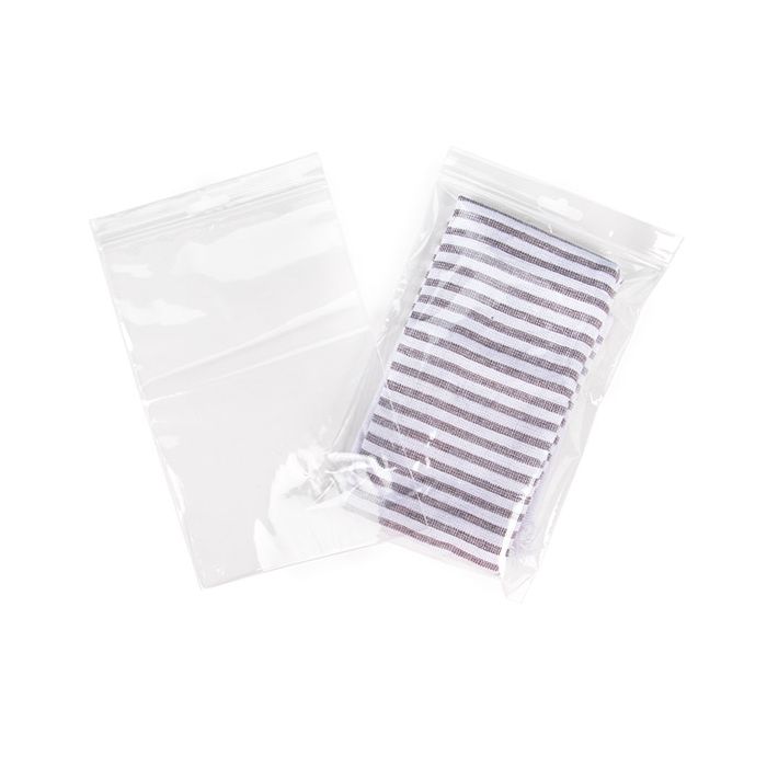 Sachet Zip avec trou de suspension européen + trou d'aération 15,2x22,9 cm PE 50 microns (100 pièces) [CEZE69V]