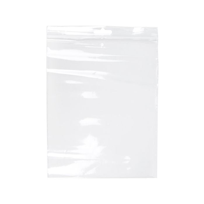 Sachet Zip avec trou de suspension européen + trou d'aération 17,8x22,9 cm (100 pièces) [CEZE79V]