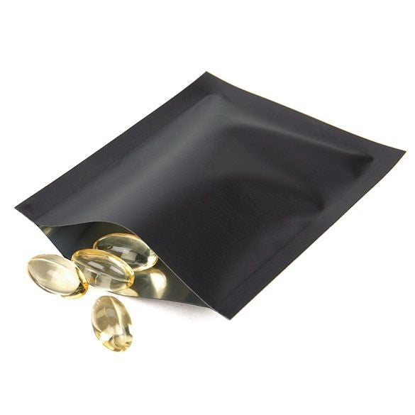 Plastic Bags Matt Black 6.4x8.9cm Tamper-proof Heat sealable