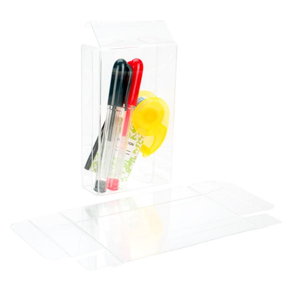 Boites cadeau plastique à transparence cristalline 5.4x1.7x9.2cm (25 Pièces) [FB36]