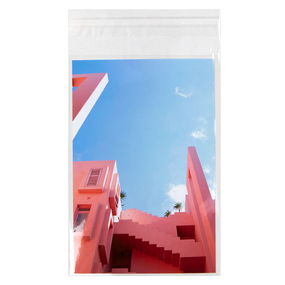 Sachet plat écologique à rabat transparence cristalline 11x15.5+ 4cm [GC4X6]