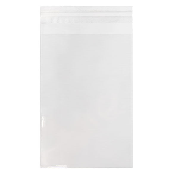 Sachet plat écologique à rabat transparence cristalline 11x15.5+ 4cm [GC4X6]