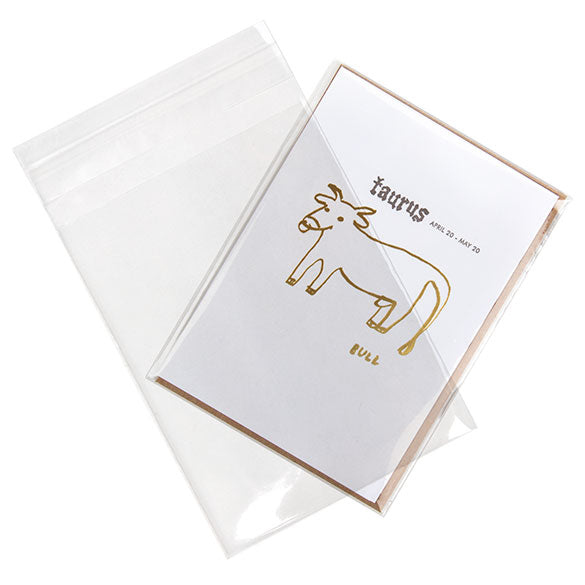 Sachet plat écologique à rabat transparence cristalline 9.7x13cm Qualité Supérieure (100 pièces) [GC3X5]