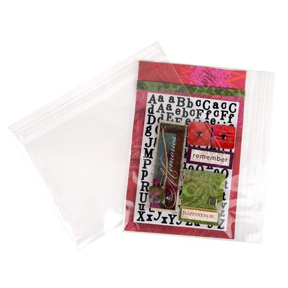Sachet plastique plat grand format 23,5x15,9cm Refermable par Rabat Adhésif (100 pièces) [B69]