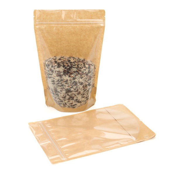 Doypack Kraft 14.9x8.9x23.2cm | 312g (100 pièces) [ZBGKC7]