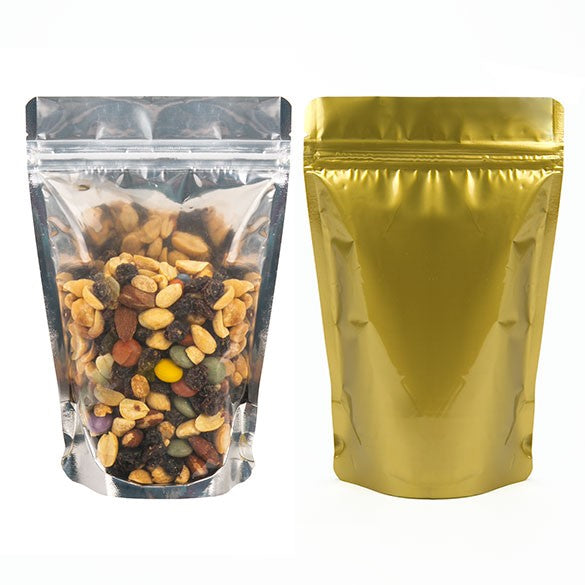 Doypack avec le dos doré 11.9x7.6x18.4cm | 114g (100 pièces) [ZBGG46]