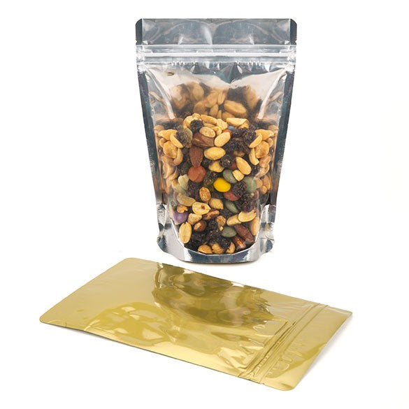 Doypack avec le dos doré 11.9x7.6x18.4cm | 114g (100 pièces) [ZBGG46]