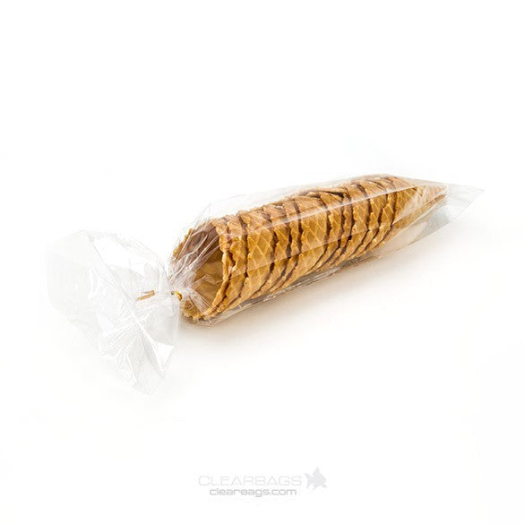 Sac à soufflet transparence cristalline 7.6x5.1x45.7cm (100 pièces) [GB13]