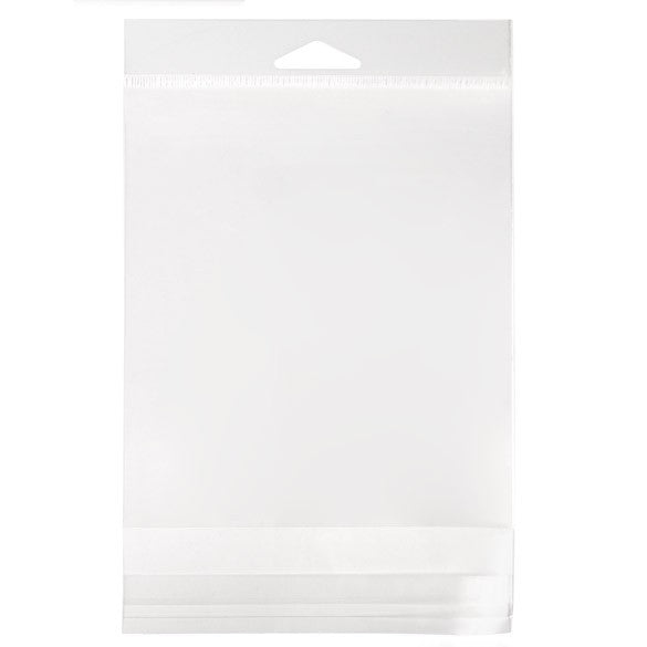 Sachet à trou de suspension refermable à transparence cristalline 13.8x13.3cm (100 pièces) [HB5X5]