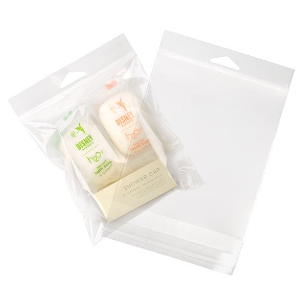 Sachet à trou de suspension refermable à transparence cristalline 13.8x13.3cm (100 pièces) [HB5X5]