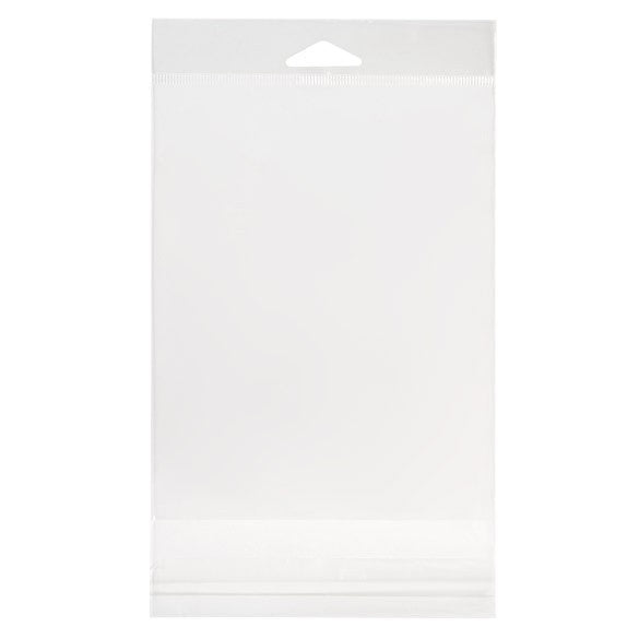 Sachet à trou de suspension refermable à transparence cristalline 13.5x17.1cm (100 pièces) [HB6B1]