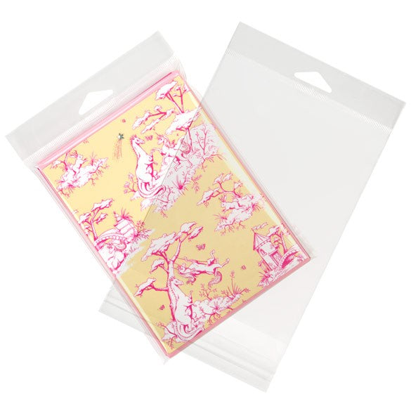 Sachet à trou de suspension refermable à transparence cristalline 13.5x17.1cm (100 pièces) [HB6B1]