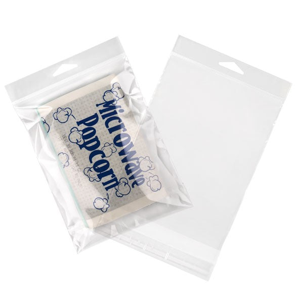 Sachet à trou de suspension refermable à transparence cristalline 13x17.1cm (100 pièces) [HB6B2]