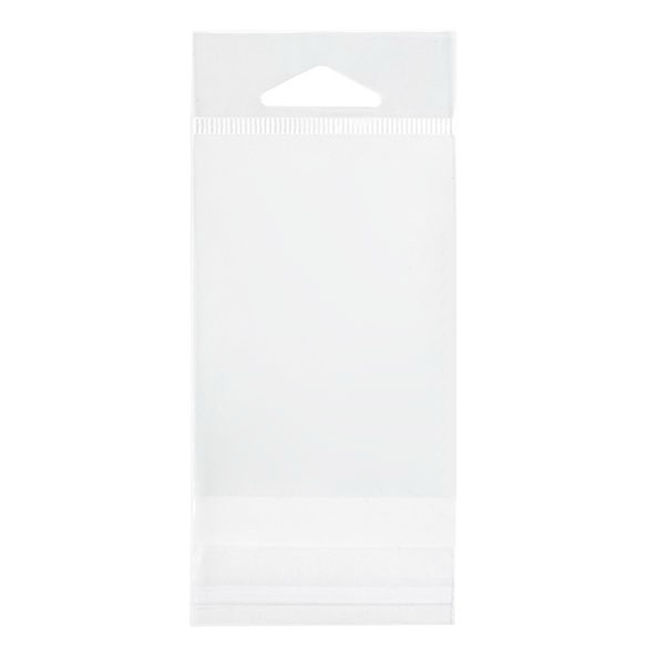 Sachet à trou de suspension refermable à transparence cristalline 6.4x8.9cm (100 pièces) [HB2]