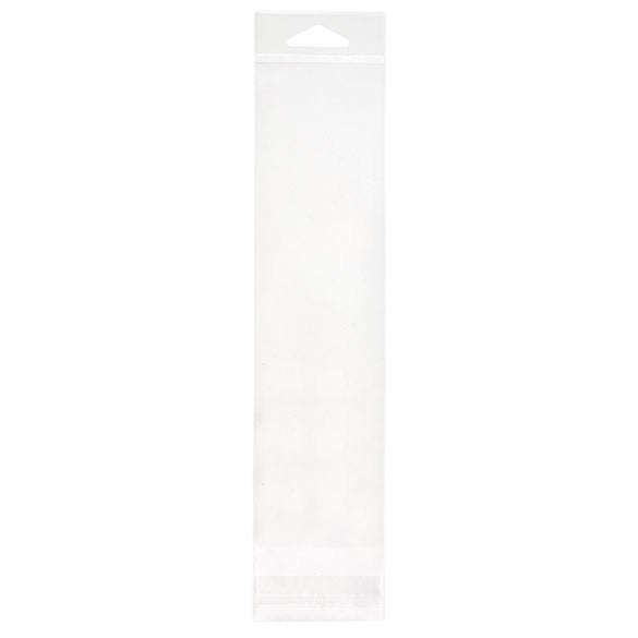 Sachet à trou de suspension refermable à transparence cristalline 6.2x23.3cm (100 pièces) [HB29]