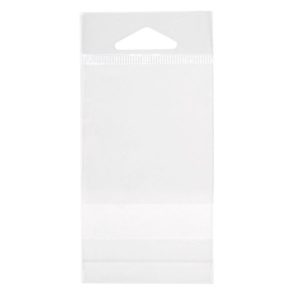 Sachet à trou de suspension refermable à transparence cristalline 6.4x6.7cm (100 pièces) [HB2X2]