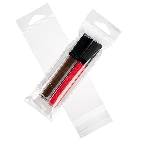 Sachet à trou de suspension refermable à transparence cristalline 5.7x15.6cm (100 pièces) [HB2X6S]