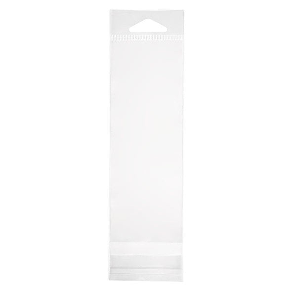 Sachet à trou de suspension refermable à transparence cristalline 5.7x15.6cm (100 pièces) [HB2X6S]