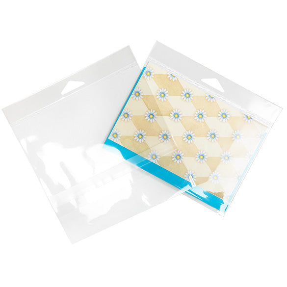 Sachet à trou de suspension refermable avec fermeture sécurisée 15.9x11.4cm (100 pièces) [HB46PC]