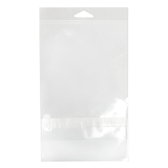 Sachet à trou de suspension refermable avec fermeture sécurisée 13.8x18.4cm (100 pièces) [HB75PC]
