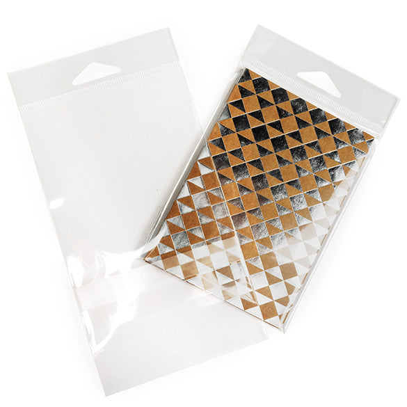 Sachet à trou de suspension à transparence cristalline avec fermeture sécurisée 9.7x13.2cm (100 pièces) [HB3X5PC]