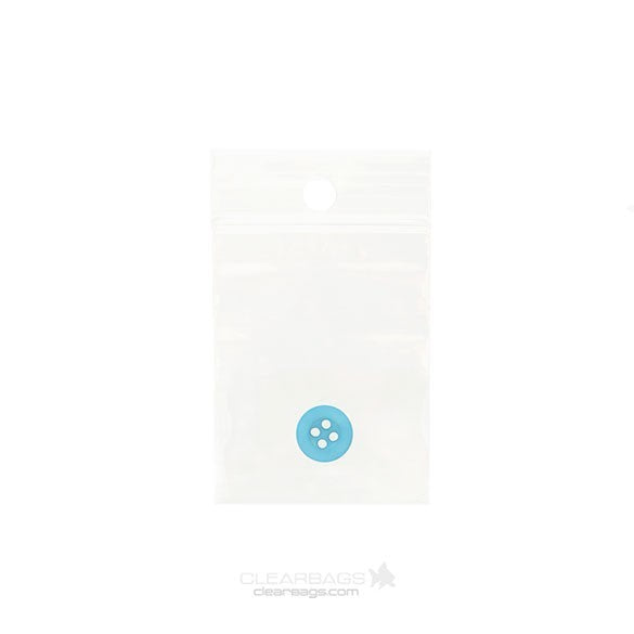 Sachet zip à transparence cristalline avec trou de suspension 3,8x5,1cm (100 pièces) [ZR1H2]