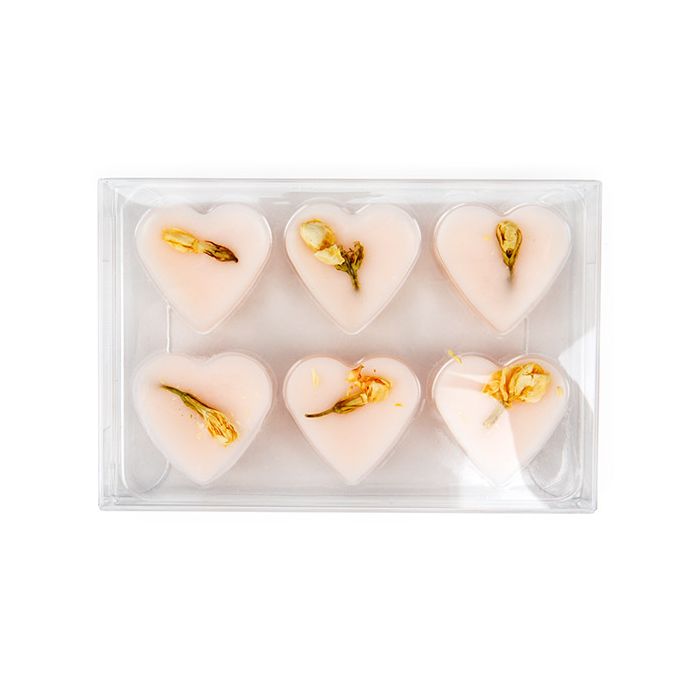 Clear Artisan Candy Box Set, Heart Insert 7x2.1x10.3 cm (25 pieces) [CNDYH274]